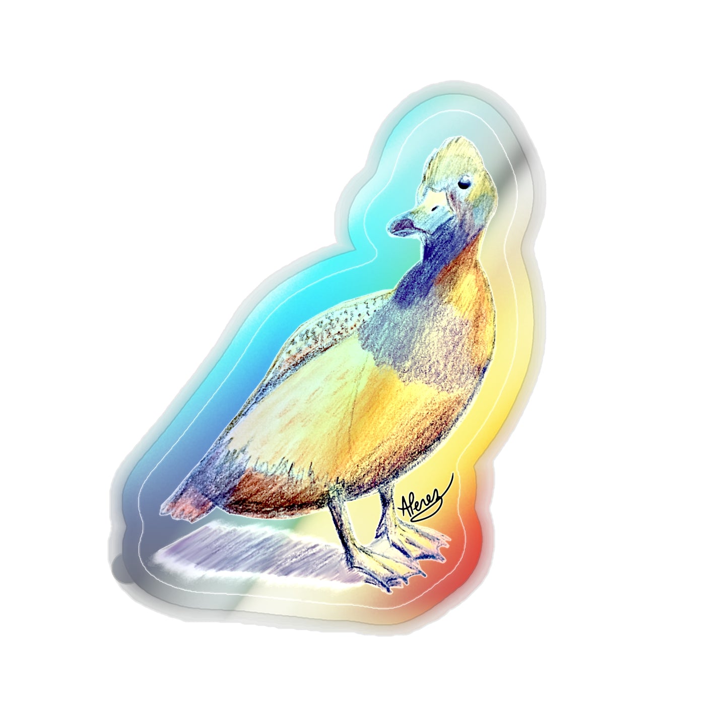 Holographic Duck Sticker