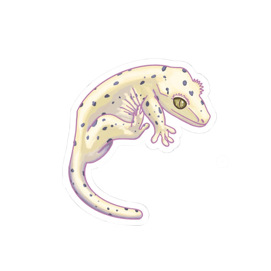 Leopard Gecko Kiss-Cut Sticker — Cute Reptile Laptop Decal