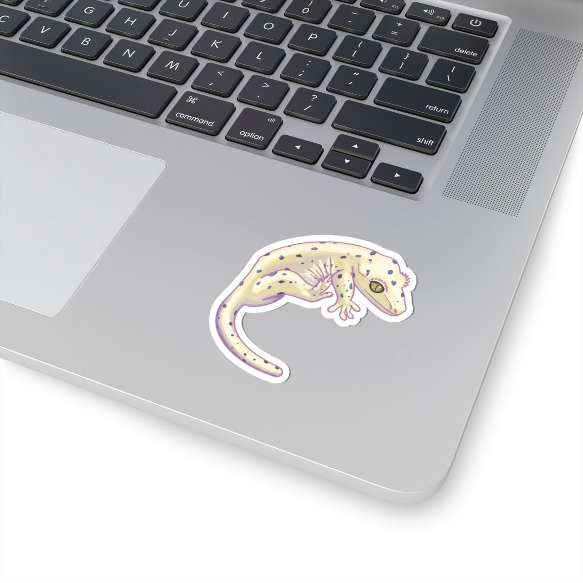 Leopard Gecko Kiss-Cut Sticker — Cute Reptile Laptop Decal